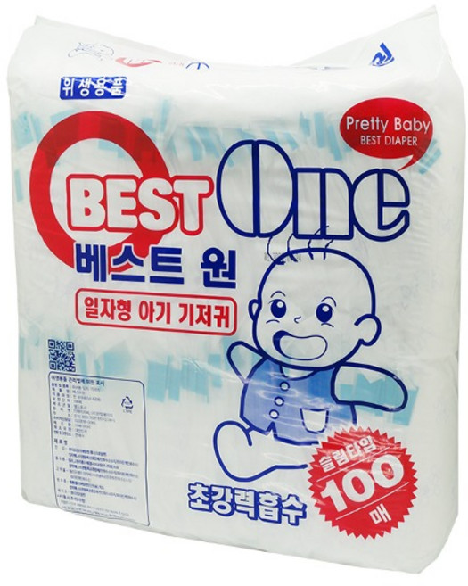 한빛AD 베스트원 일자형 신생아기저귀. 절약형 경제형기저귀. 산후조리원 병원 산부인과 일자형기저귀일자기저귀, 신생아용(NB), 400매