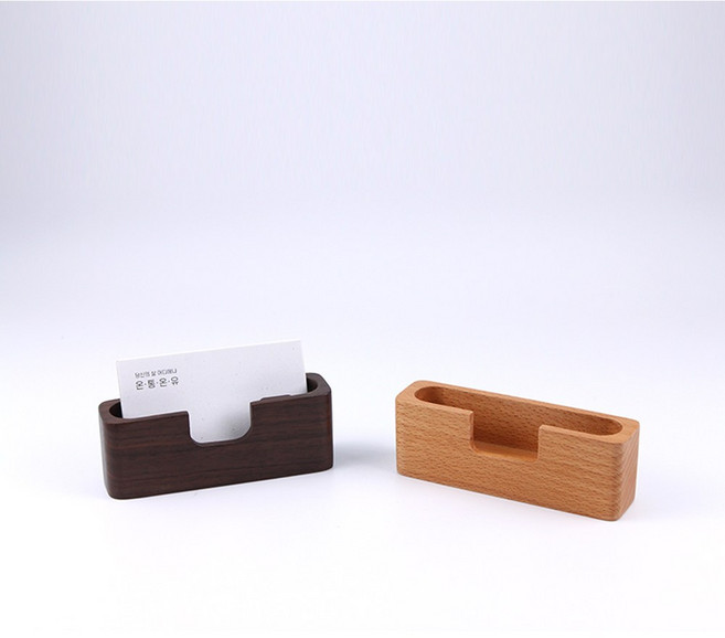 온통온유 원목 명함꽂이 우드 나무 명함거치대