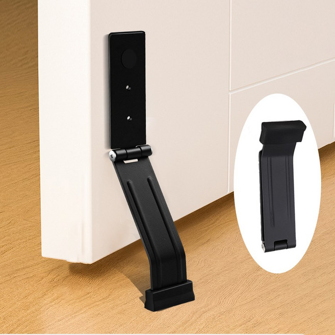Holotap 현관무타공도어스토퍼자석 말발굽, 블랙, 1개