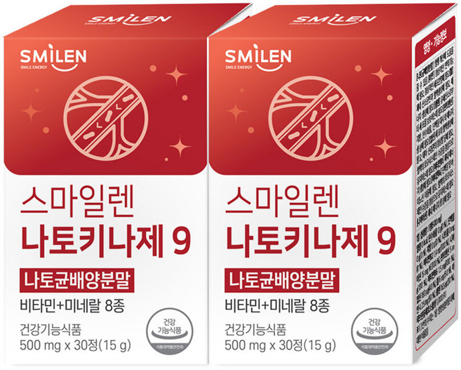 나토키나제 나토키나아제 혈행 건강 개선에 도움 영양제, 30정, 2개