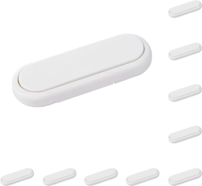 케이엠 아기 보호용 히든버클 가구 잠금장치, 화이트, 10개