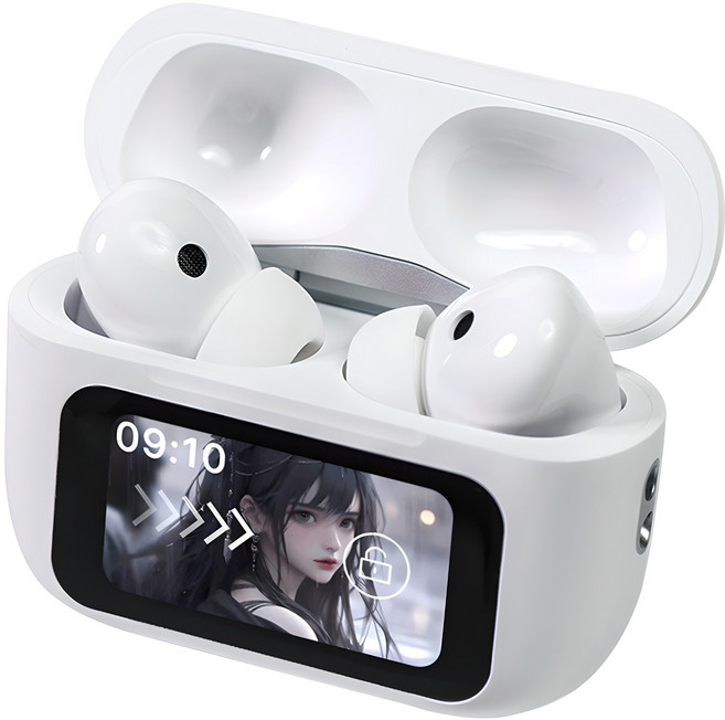 펭카 노이즈캔슬링 풀 터치 스크린 이어폰, PB7004, 화이트