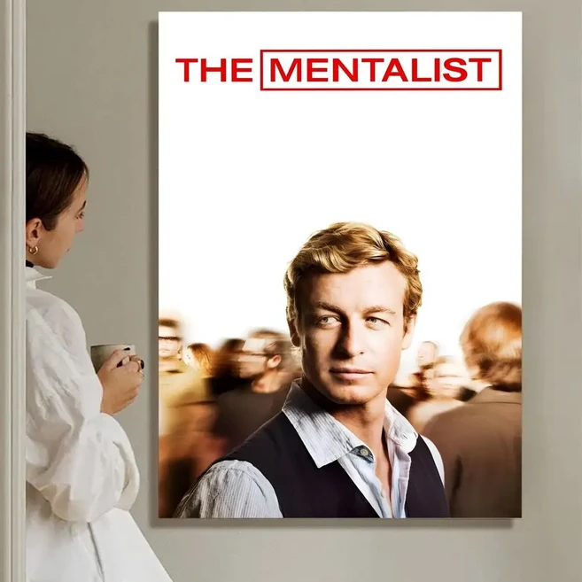 TV The M-M-Mentalist 애니메이션 페인팅 캘리그래피 HD 방수 캔버스 포스터 아트: 미적 벽 장식 홈 바 등, [04] 21X30cmFrameless, 11 Black2