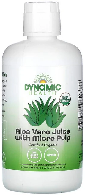 다이나믹헬스 알로에베라즙 마이크로 펄프 함유 946ml(32fl oz) DNH-10127, Dynamic Health 알로에베라즙 마이크로 펄프, 946ml, 1개 - 쿠팡