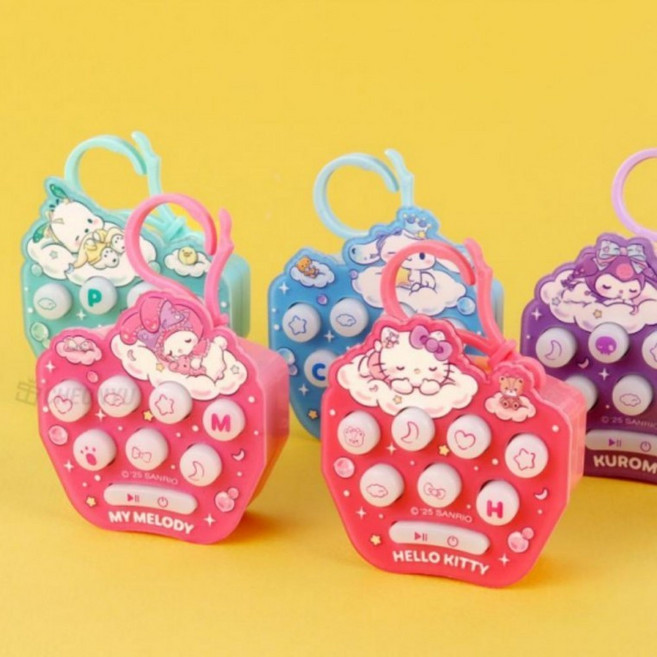[프리미엄]미니 귀여운 캐릭터 어린이 여아 푸시팝 게임 키링, 1개, 헬로키티