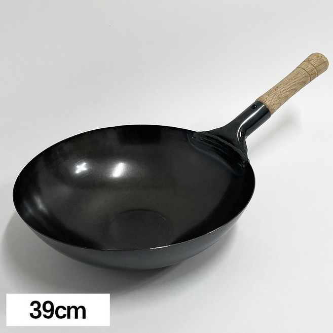 업소용 철 웍 중식웍, 중식웍 39cm, 나무손잡이, 1개