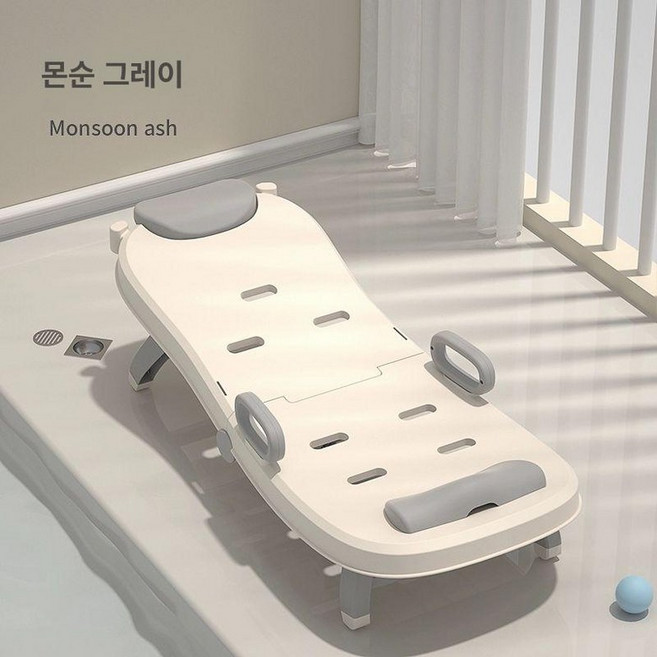 성인샴푸의자 침상 베드 블루 스탠드 접이식 머리감기, 1개, 시즌그레이 A