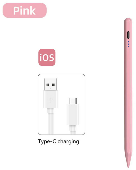 APPLE PENCIL 스타일러스 13 MINI 10TH AIR 11 GEN 2024 M4 IPAD M2 PRO, 05 pink, 1개