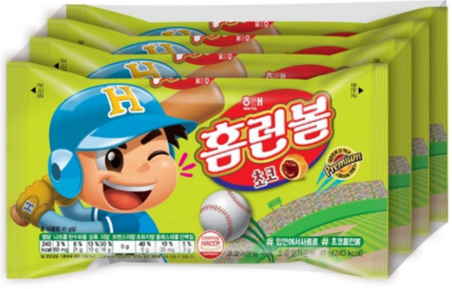홈런볼초코4번들164G 대용량 편의점 박스 과자 12개 1박스