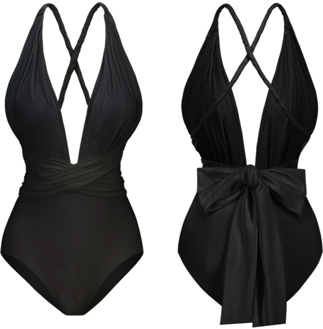모노소울 몸매완벽보정 섹시 라엔느 모노키니 수영복 큰컵 비키니, 검정 (슬림섹시블랙 ), L (44-55사이즈 추천)