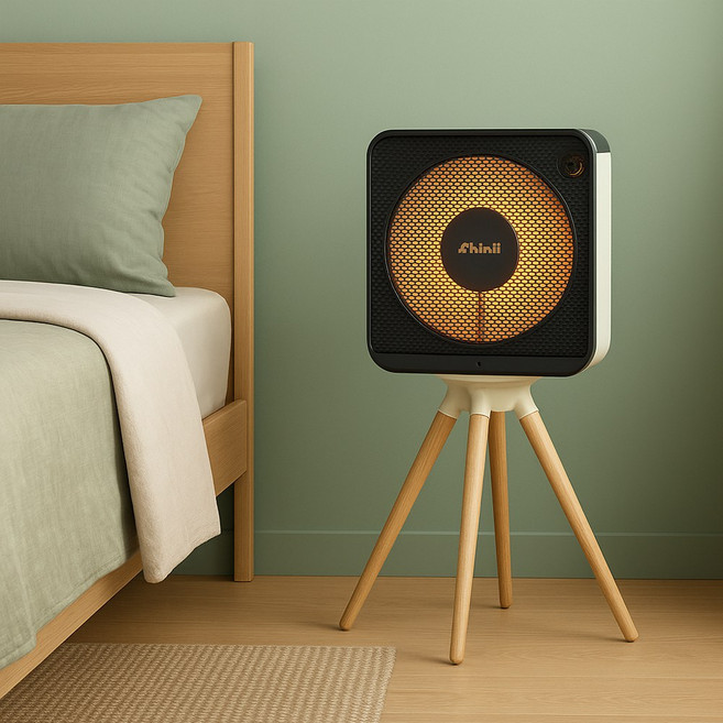 젠리빙 오브제 큐브 디자인 히터 Table &amp; Stand 2Way 타입 에너지 절약 에코 스마트한 신일전자히터 SEH-F600HLT, 베이지