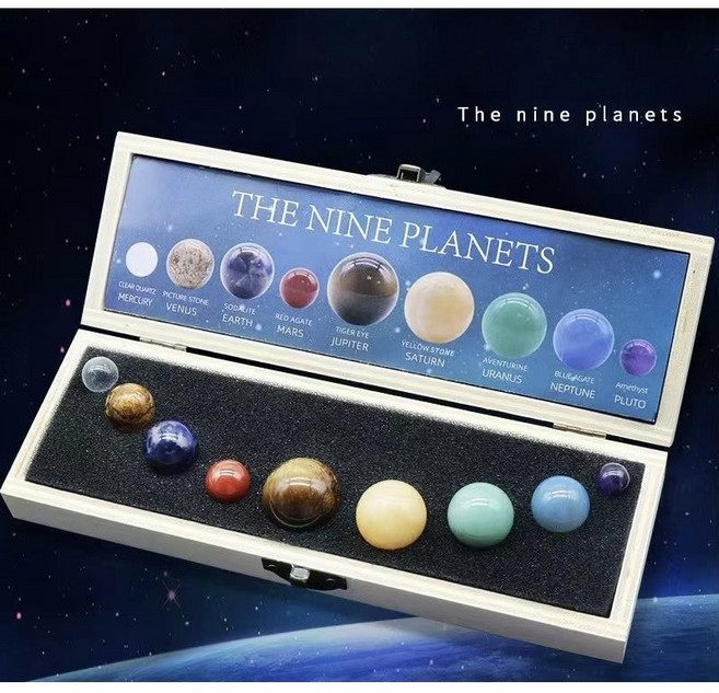 비큐리어스 천연 크리스탈 광석 태양계