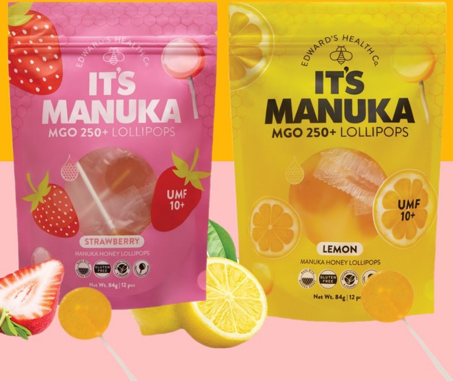 잇츠마누카 롤리팝 (딸기 레;몬) 맛 캔디 3+1 잇츠마누카 신제품 출시, 딸기맛, 8개, 672g