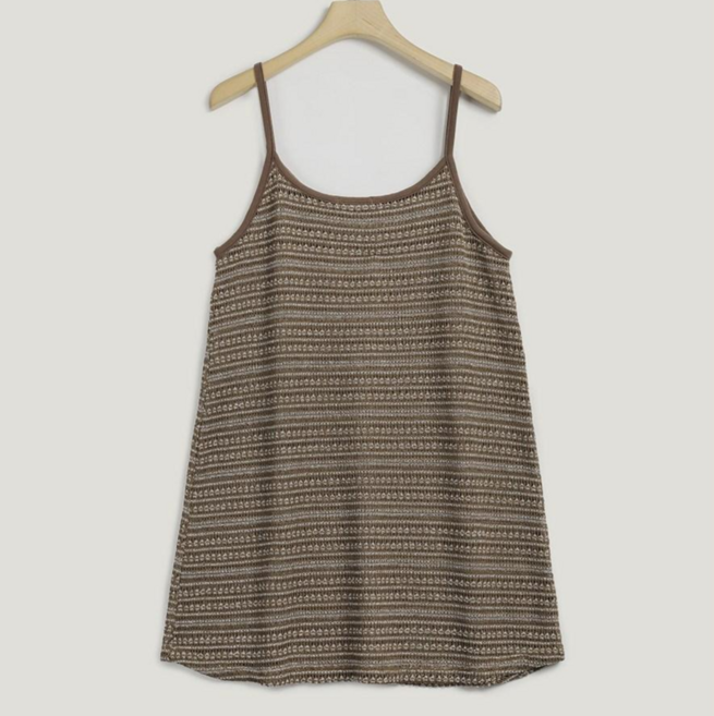 [TWEE] 힐렛 니트 메쉬 레이어드 원피스