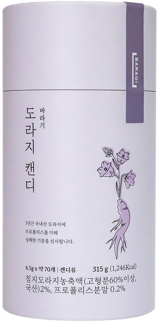 바라기 도라지 캔디 대용량, 315g, 1개