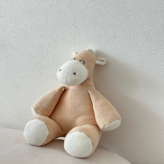 남달라 애착인형 말띠 2026 아기 말 인형 선물 출산 선물 조랑말 동물 애착, 1개, 베이지