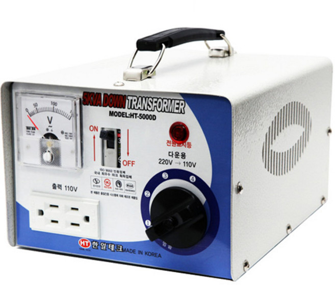 한일테크 가정용 5KVA 다운변압기 220V-110V HT-5000D, 1개
