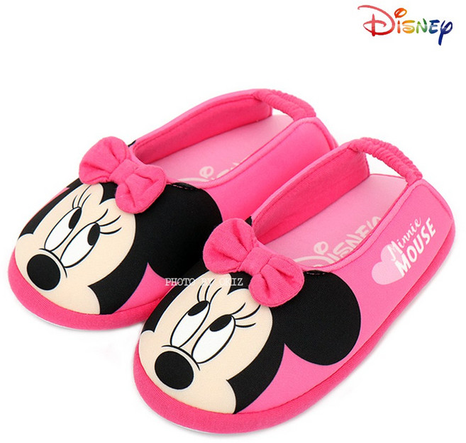 키즈노리 디즈니 미니마우스 리본 고무 유아덧신 아동 실내화 아기 거실화 층간소음방지 슬리퍼
