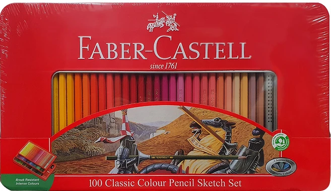 파버카스텔 일반 색연필 틴케이스, 100색, 1세트 - 쿠팡