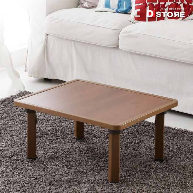 디스토어 국내산 튼튼 접이식 테이블 밥상, 몰딩-3호 (600*480) -앤틱