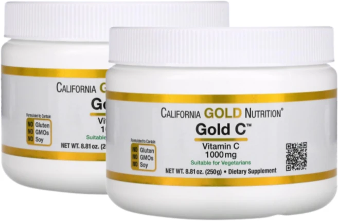 캘리포니아골드뉴트리션 캘리포니아 골드 뉴트리션(CGN) 비타민C 파우더 250g, 2개 - 쿠팡