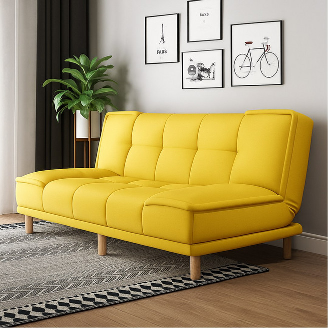 illusionmall 접이식 소파베드 리클라이너 패브릭 쇼파 확장형 원룸 공간활용 다기능 매트리스, F