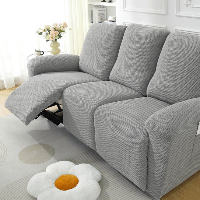 HAGOOGI 리클라이너 쇼파커버 시바스쇼파커버 사계절 분리형쇼파커버 천갈이 교체 3인승, 1개, 그레이