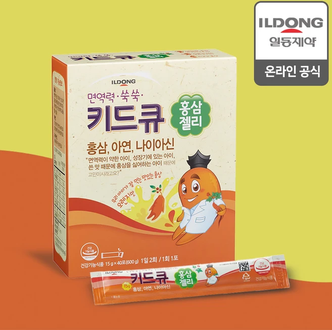 일동제약 키드큐 홍삼젤리, 15g, 1개 - 쿠팡