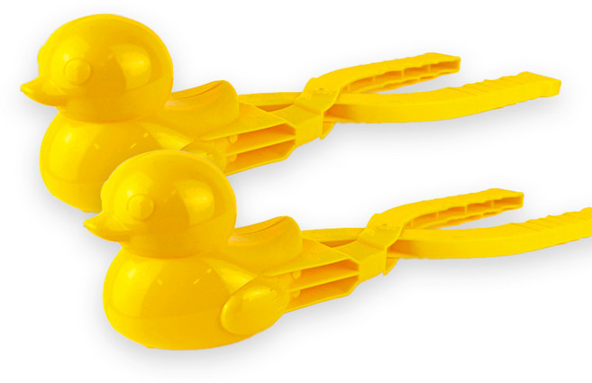 토이토 1+1 국산 오리 눈 집게 38cm 눈오리 스노우볼 메이커, 1개, 250g, 옐로 오리 1+1