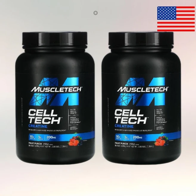 머슬테크 BCAA 크레아틴 크레아틴로딩 아이소류신 단백질 프룻펀치 1.36kg2통, 2개, 1.36kg - 쿠팡