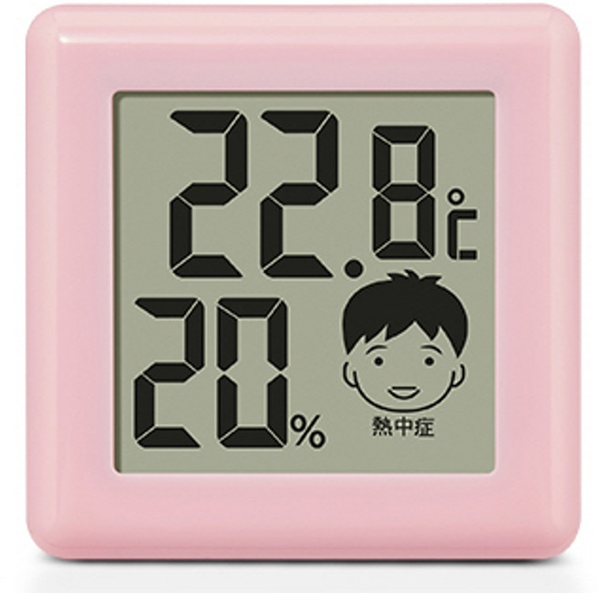 드레텍 디지털온습도계, 핑크, 1개