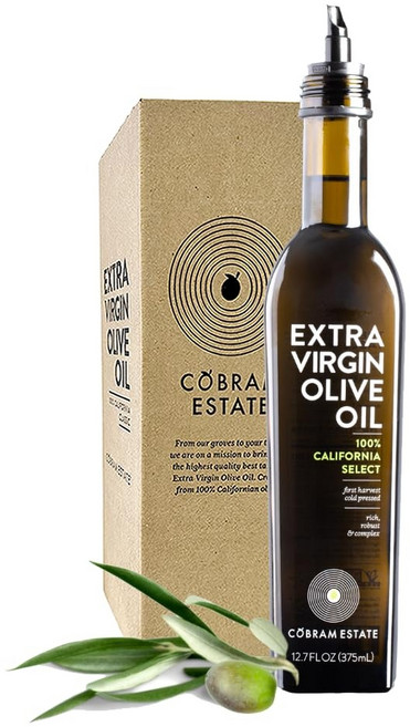 코브람에스테이트 엑스트라 버진 올리브유 캘리포니아 셀렉트 퍼스트 하베스트 콜드 프레스드, 375ml, 1개