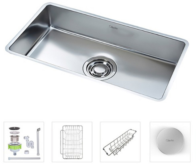 백조씽크 사각씽크볼 깜뽀르테860 엠보코팅, 1개