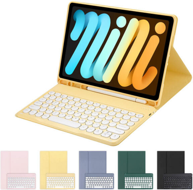 아트박스/태블리스 아이패드미니7 6 A17 Pro 키보드 북커버 케이스 MW-49, 핑크