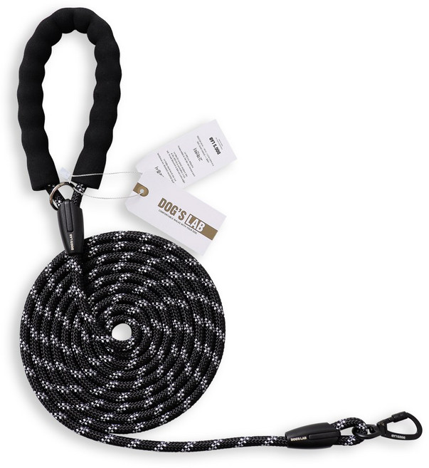 독스랩 1.5m 2m 3m 5m 스트롱 로프 소형견 중형견 대형견 줄 강아지 리드줄 산책줄, 블랙, 1개