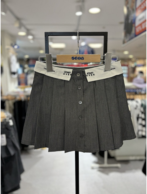 에스핏 지금이 기회 빠른 필수템!! "인기만점" 가을 주니어 오비배색 주름 스커트