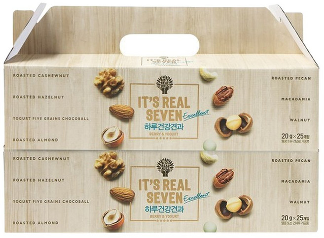 리얼넛츠리얼세븐 하루건강견과 엑설런트 2박스20g 25봉 총 50봉, 20g, 2박스