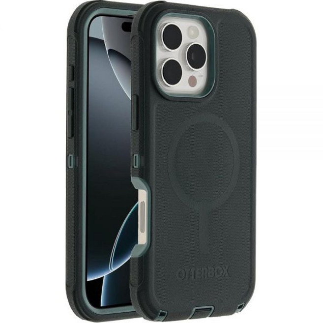 OtterBox 아이폰 16 프로 맥스 (전용) - 디펜더 프로 시리즈 맥세이프 케이스 - 세이지브러시 (그린) - 케이스만 포함 - 내장 자석 - 견고하고 내구성 - 포트 보