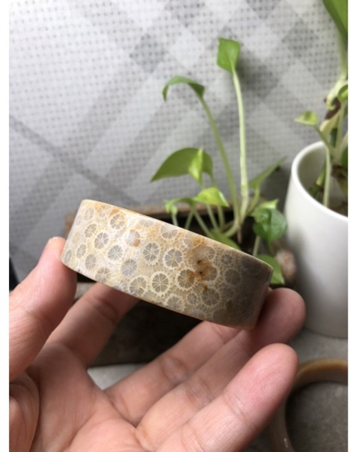 台灣藍寶 菊花石 珊瑚玉 寬版手鐲