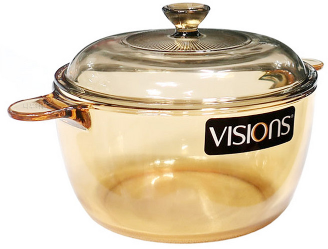 프랑스비젼 글라스 세라믹 내열직화유리 양수냄비-1.5L 갈색 1개 무지박스 1302115