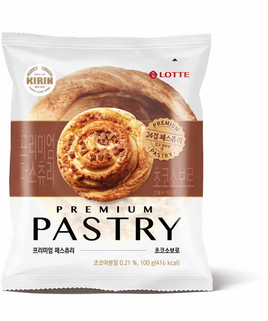 기린 프리미엄 패스츄리 초코소보로, 4개, 100g
