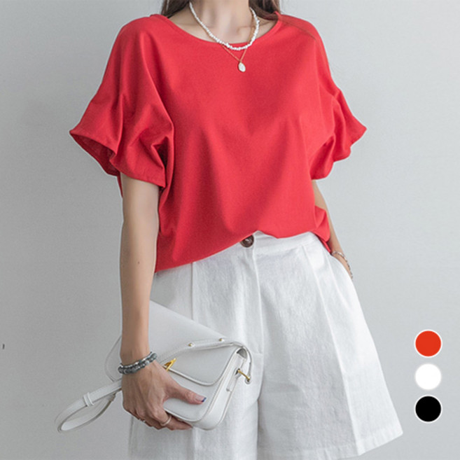 [나크21] (55~100) 벌룬라인 셔링 티셔츠 KO12-T-24