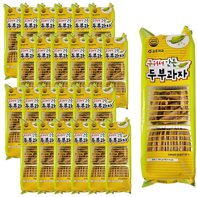금호제과 구워서 만든 두부과자, 180g, 25개