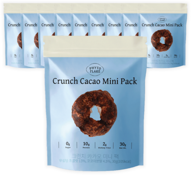 파플 프로틴 무설탕 크런치 카카오 미니팩, 25g, 10개