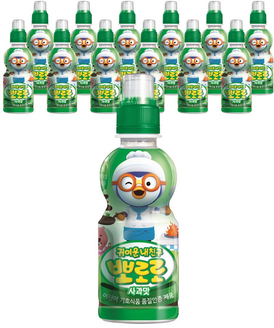 뽀로로 귀여운 내친구 어린이 음료 235 ml, 235ml, 12개