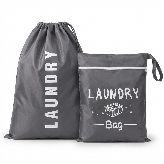 피앤에스 대용량 런드리백 초대형 빨래바구니 방수 세탁가방 기숙사 캠핑 육아 자취, 그레이