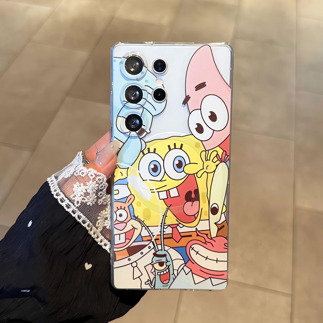 아펙시움 휴대폰케이스 갤럭시 S24 S25 S26 울트라 맥세이프 투명 낙상 방지 지지대 팔찌 케이스 해양 생물