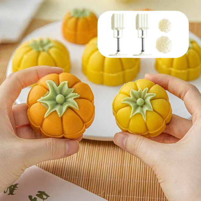 3d입체 호박 모양 월병 몰드 세트 추석 파티 50g 75g 월병 프레스 세트, 1세트, LWZ-1264