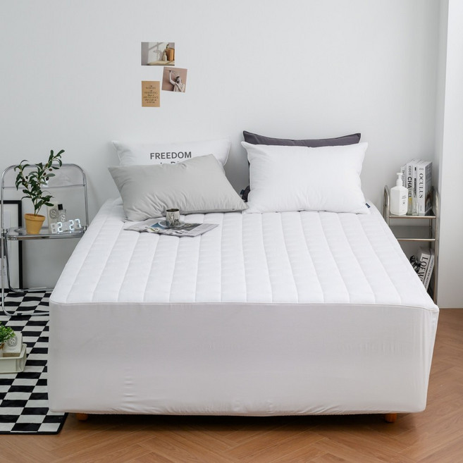 슬리안 높은 국산 순면 누빔 매트 매트리스 침대 커버 시트