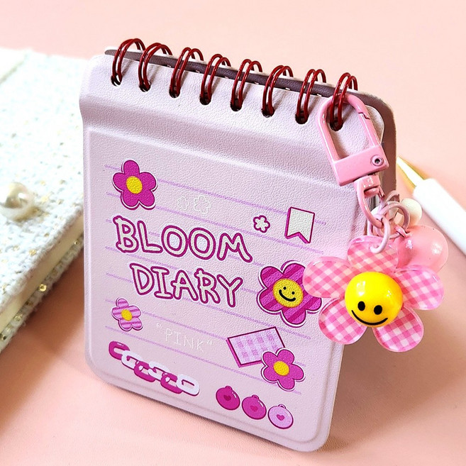 갤럭시Z플립 5 6 플라워 블룸 키링 수첩 케이스